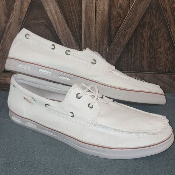 Columbia Vulc N Vent Boater Topsider Lace Shoes Seaside White Men's Size 14 - Picture 13 of 13